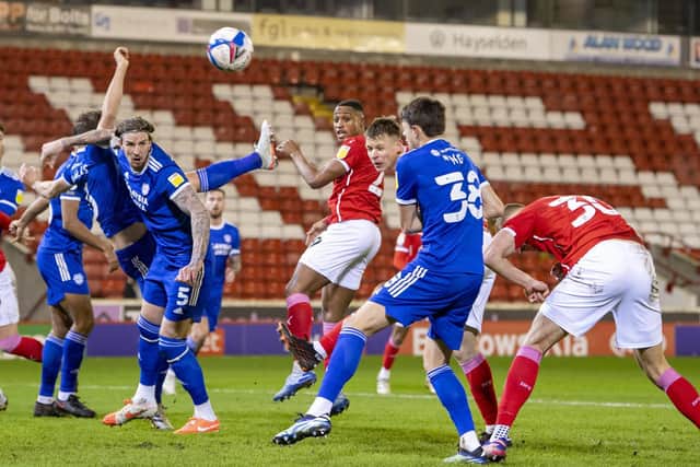 STRENGTH: Valerien Ismael was delighted with Barnsley's attacking set pieces
