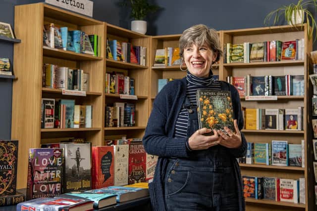 Tanya Carter inside her bookshop, Limestone Books