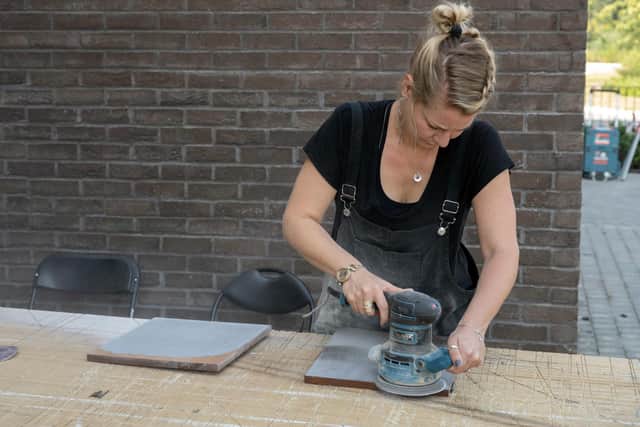 Lynsey Ford is adept at DIY and she shows off her skill during the first challenge
