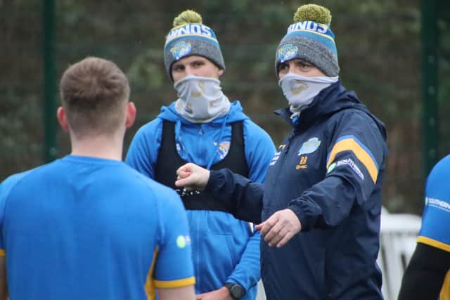 Closed: Leeds Rhinos head coach Richard Agar has seen training curtailed and training the training ground closed as they try to combat Covid. Picture: Phil Daly/Leeds Rhinos.