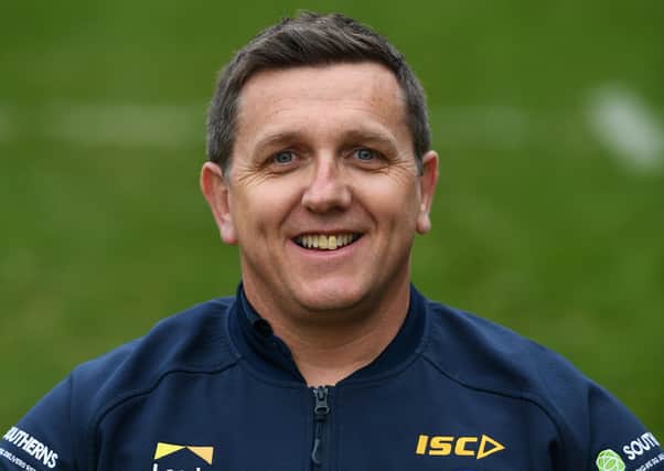 Man with a plan: Leeds Rhinos' director of athletic performance Jason Davidson is keeping an eye on the players as they train from home.