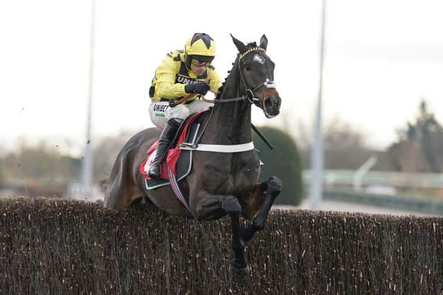 This was Nico de Boinville and Shishkin winning  a novice chase at Kempton last month.
