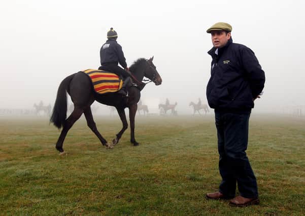 Trainer Alan King on his gallops.