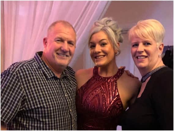 The daughter of a Wakefield man who died from Covid-19 has begged people to protect their families, saying she hopes “no one else ever has to know how it feels” to lose a parent to the virus. Darren Madeley is pictured with daughter Amy and fiancee Jayne prior to the pandemic.