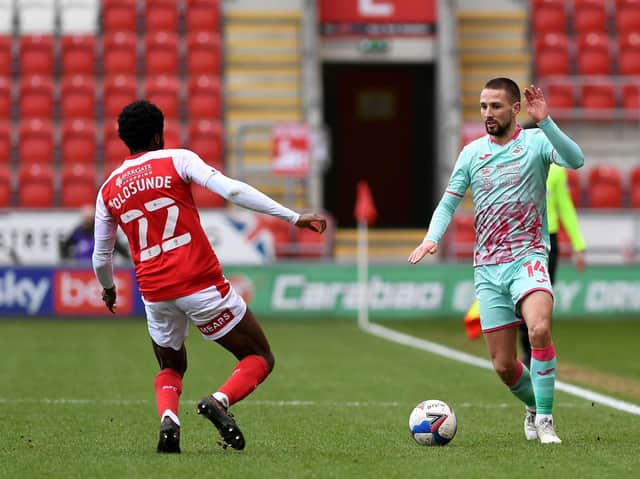 MATCH ACTION: Rotherham United 1-3 Swansea City. Picture: Getty Images.