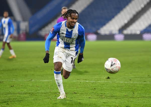 Settling in: Huddersfield Town's Rolando Aarons.
Picture : Jonathan Gawthorpe