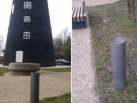 Lights at Black Mill near the Humber Bridge have been damaged by vandals