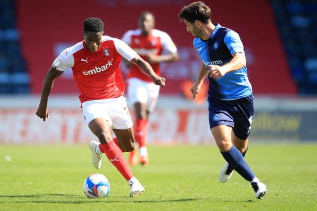 Rotherham United's Chiedozie Ogbene, left, last played for the Millers on September 26. Picture: Adam Davy/PA.