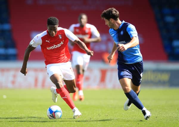 Rotherham United's Chiedozie Ogbene, left, last played for the Millers on September 26. Picture: Adam Davy/PA.