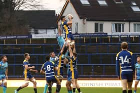AIMING HIGH: Jake Brady catches the ball from a line out during the Championship clash between Yorkshire Carnegie and Doncaster Knights at Headingley back in December 2019. Picture: Lewis Storey/Getty Images