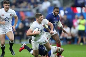 England rugby union captain Owen Farrell in Six Nations action.