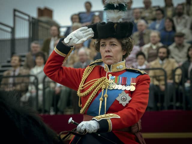Olivia Colman as Queen Elizabeth II in The Crown,  nominated for a Golden Globe for best drama series. Picture: Liam Daniel/Netflix via AP.