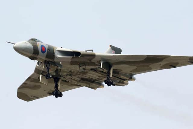 XH558 arriving at Robin Hood Airport, Doncaster after its journey from RAF Lyneham in 2010 Picture: Anna Gowthorpe/PA Wire