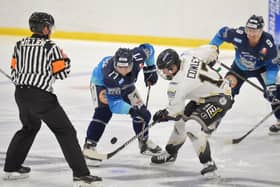 Action from last November's Streaming Series between Sheffield Steeldogs and MK Lightning. Picture courtesy of Dean Woolley.
