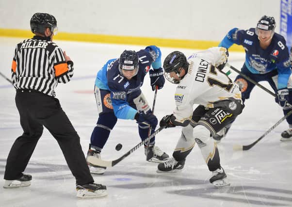 Action from last November's Streaming Series between Sheffield Steeldogs and MK Lightning. Picture courtesy of Dean Woolley.