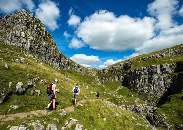 Malham Cove is very popular with hikers and tourists, but how can its environment be protected?  Photo: Bruce Rollinson.