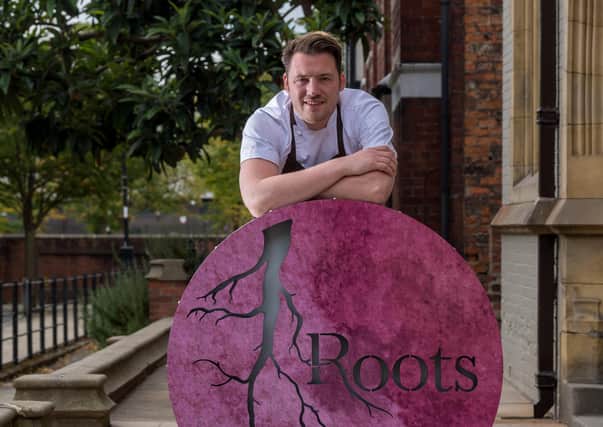 Chef Tommy Banks's outside his second restaurant, Roots in Marygate, Yorkwhich has just receved a Michelin Star. Picture James Hardisty