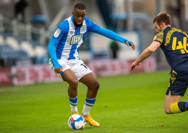 Huddersfield Town's Isaac Mbenza.  Picture Bruce Rollinson