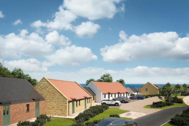 A computer generated image of how the one and two-bedroom cottages will look