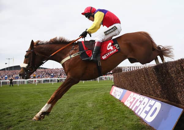 Richard Johnson's enduring partnership with Native River began when winning this novice chase at Aintree in April 2016.