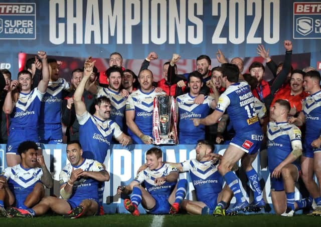 Worth investing? St Helens celebrate winning thye Grand Final in Hull in November, the showpiece of the season for a Super League that is attracting private equity investment (Picture: PA)
