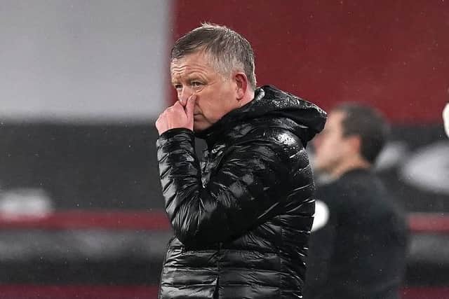 Chris Wilder during a Premier League match at Bramall Lane (Picture: Andrew Yates/Sportimage)