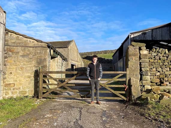 Robert, 23, has won a five year tenancy at the Yorkshire Water 'starter farm' designed to help new entrants to the industry.