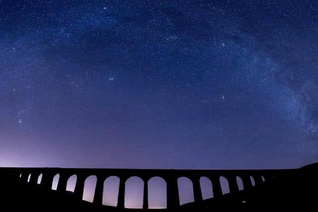 Ribblehead Viaduct and a night sky. (Picture credit: Andrew Ward).