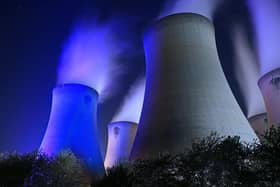 Drax showed its support for the NHS by turning its cooling towers blue