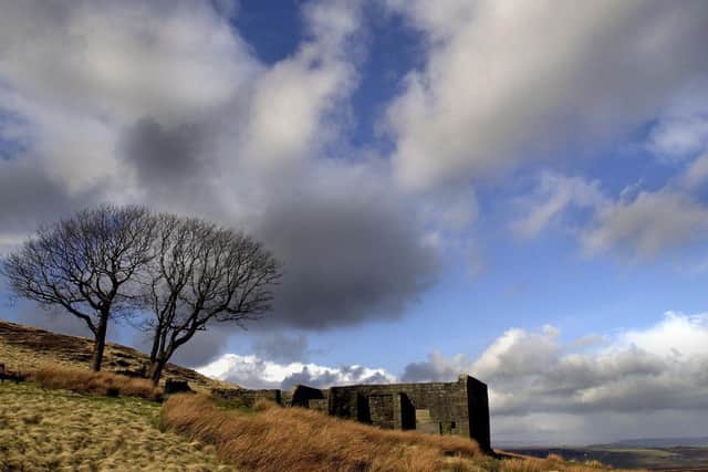 Top Withens, high on the Penine moors above Haworth, has long been associated with the home of the Earnshaw's in Wuthering Heights.