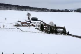 A snow covered farm near Ashford in Kent, as concerns grow for the future of the agriculture sector. Picture: Gareth Fuller/PA Wire