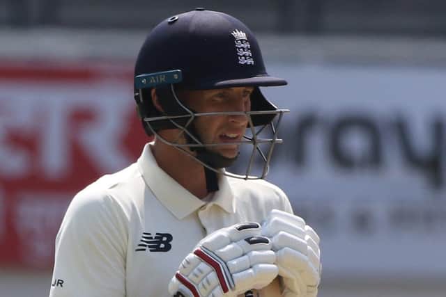 Joe Root (captain) of England during day four of the first test match between India and England held at the Chidambaram Stadium in Chennai (Picture: Pankaj Nangia/ Sportzpics for BCCI)
