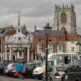 Beverley's Market Cross bandstand in Saturday Market  - with St Mary's Church in the background Picture: Terry Carrott