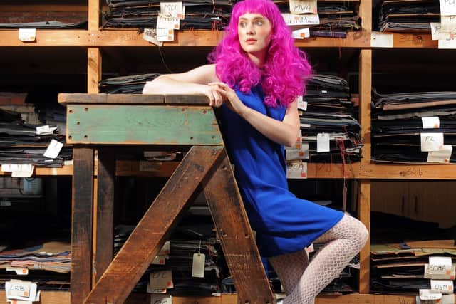 Look out for potential vintage finds. This was a Yorkshire Post fashion shoot with Rose and Brown Vintage in 2019 at Sunny Bank Mills in Leeds. Actor Rose Muirhead wears 1960s blue chiffon dress, worth £40, and 1980s gold Bruno Magli shoes, both from Vintage Beau. Picture: Tony Johnson.