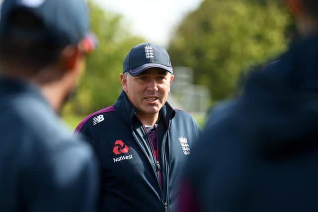 England coach Chris Silverwood. Picture: Gareth Copley/Getty Images