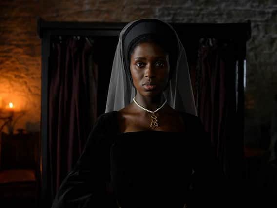 Jodie Turner-Smith as the eponymous role in upcoming Channel 5 production, Anne Boleyn. Photo Credit: Parisa Taghizadeh/Channel 5