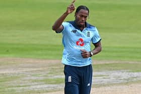 Out: England fast bowler Jofra Archer has been ruled out of the second Test against India with an elbow injury. Picture:  Shaun Botterill