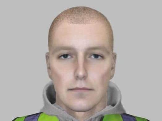 Police have released an e-fit image of a man they want to speak to in connection with the incident.