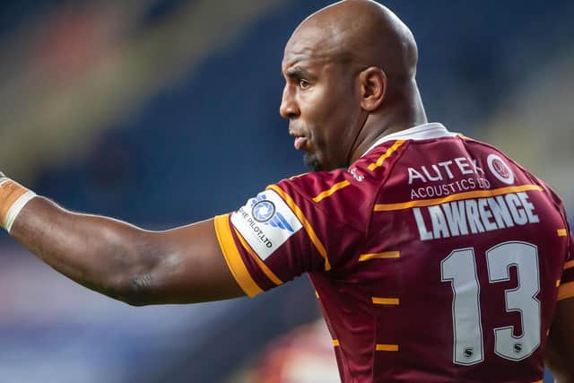 Huddersfield Giants' Michael Lawrence in his previous No13 jersey last year. (ALLAN MCKENZIE/SWPIX)