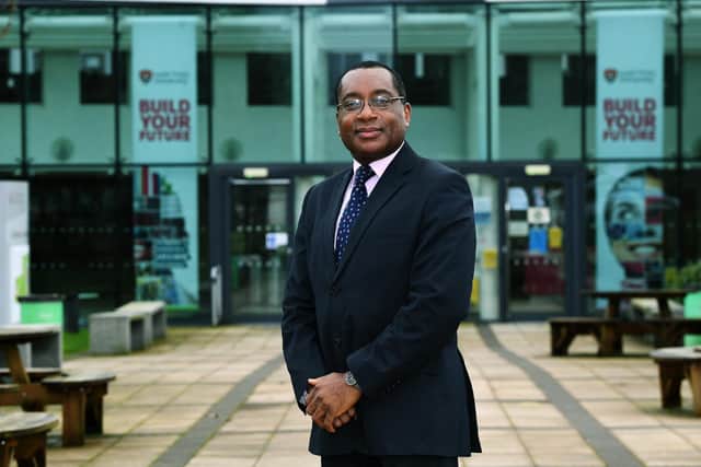 Pictured, Professor Charles Egbu, the vice-chancellor at Leeds Trinity University. Photo credit: Jonathan Gawthorpe/JPIMediaResell