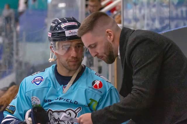 LEADING MEN: Greg Wood, right, officially took over as head coach for the Steeldogs when Ben Morgan stepped down at the end of November. Picture courtesy of Peter Best.