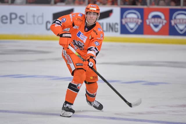 Cole Shudra is seen as a key asset by Telford Tigers head coach Tom Watkins ahead of the NIHL National Spring Cup. Picture courtesy of Dean Woolley.