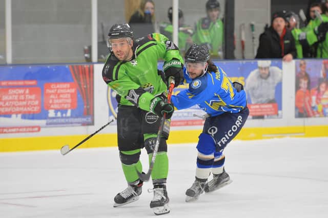 LEADING MAN: Jason Hewitt, in action as player-coach of Hull Pirates against Leeds Chiefs last season. Picture: Dean Woolley.