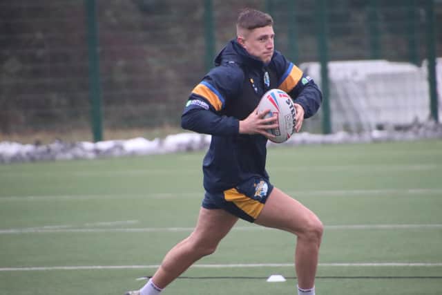 Staying put: Leeds Rhinos' Liam Sutcliffe has come off the transfer list after agreeing a new three-year deal with the club. Picture: Phil Daly/Leeds Rhinos.