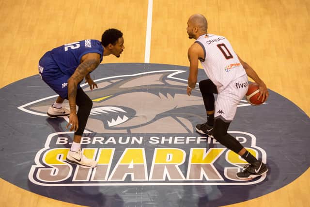 Sheffield Sharks v Leicester Riders in the British Basketball League at Ponds Forge (Picture: Bruce Rollinson)