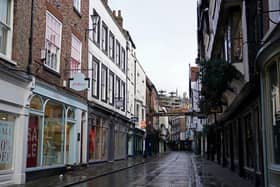 An usually busy street is seen empty in York city centre. Photo credit should read: Zac Goodwin/PA Wire