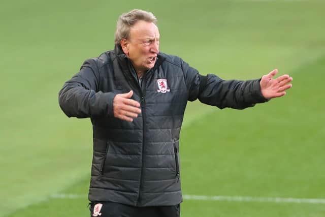 PLAY WITH FREEDOM: Middlesbrough manager Neil Warnock. Picture: Richard Sellers/PA
