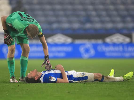 OUT: Huddersfield Town's Richard Stearman picked up a hamstring injury against Middlesbrough in November