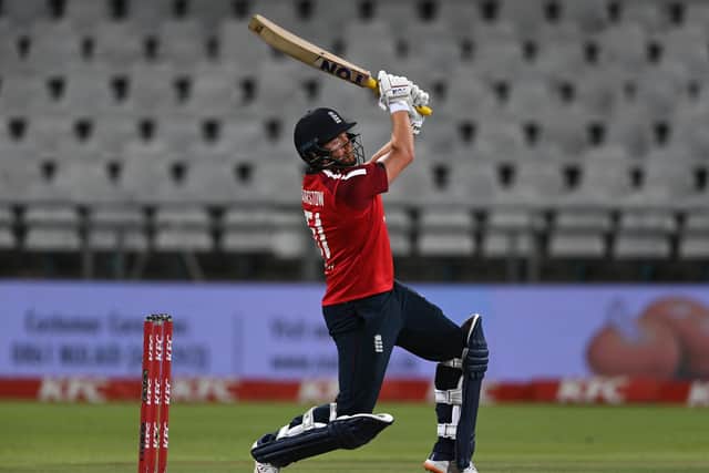 BIG HITTER: Jonny Bairstow hits out during the 1st Twenty20 International between South Africa and England at Newlands last November. Picture: Shaun Botterill/Getty Images.