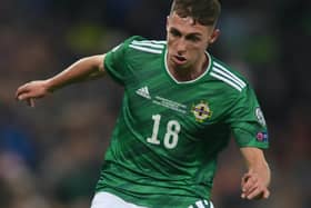 Hull City winger Gavin Whyte in action for Northern Ireland. Pictures: Getty Images